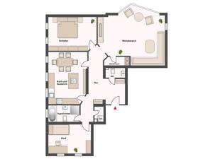 Großzügige 3-Raum-Wohnung mit 135 m² in zentraler Lage von Bautzen mit Stellplatz – 2625 Bautzen – Vorschaubild 2