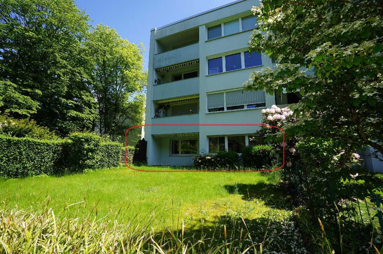3-Zimmerwohnung mit Westterrasse, Gartenanteil und Tiefgaragenstellplatz in Lev.-Steinbüchel