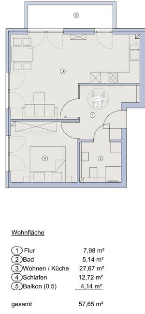 Hochwertige Neubauwohnung nur ca. 600 Meter zur Trave und zum Zentrum. Direkt vom Bauträger. – 23570 Lübeck – Vorschaubild 9