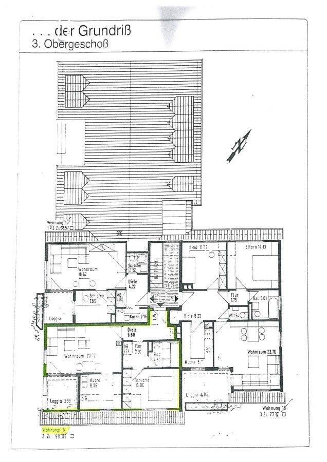 4-Zimmer-Maisonette-Wohnung mit Loggia und Tiefgaragen-Stellplatz – Nürnberg – Vorschaubild 4