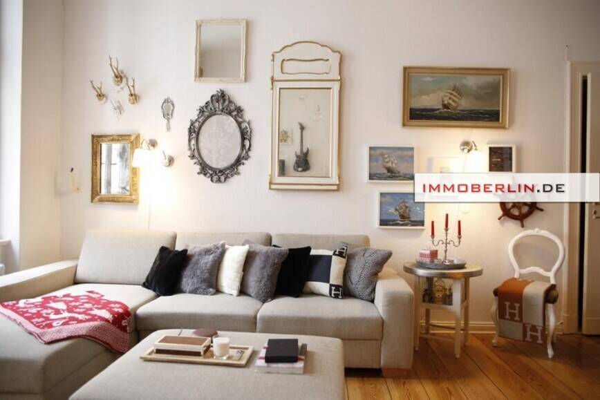 IMMOBERLIN.DE - Spitzenlage! Schöne Altbauwohnung mit ruhiger Südwestloggia – Berlin – Vorschaubild 4