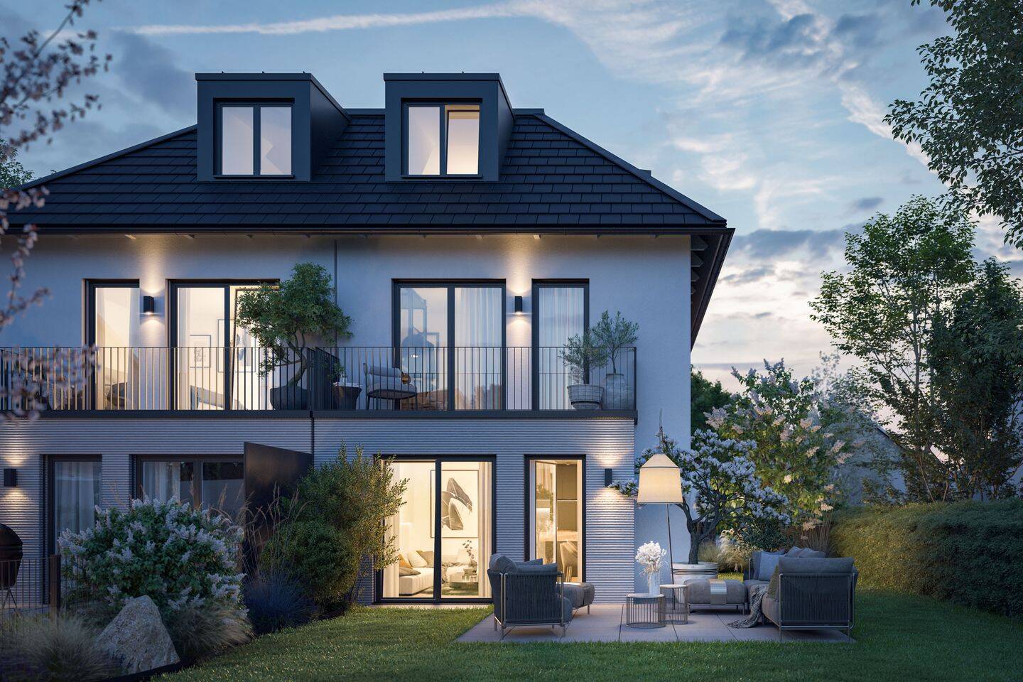 Effizienzhaus 55/KfW 55 - Hochwertiges Stadthaus im schönen Aubing (H3) – München – Vorschaubild 2