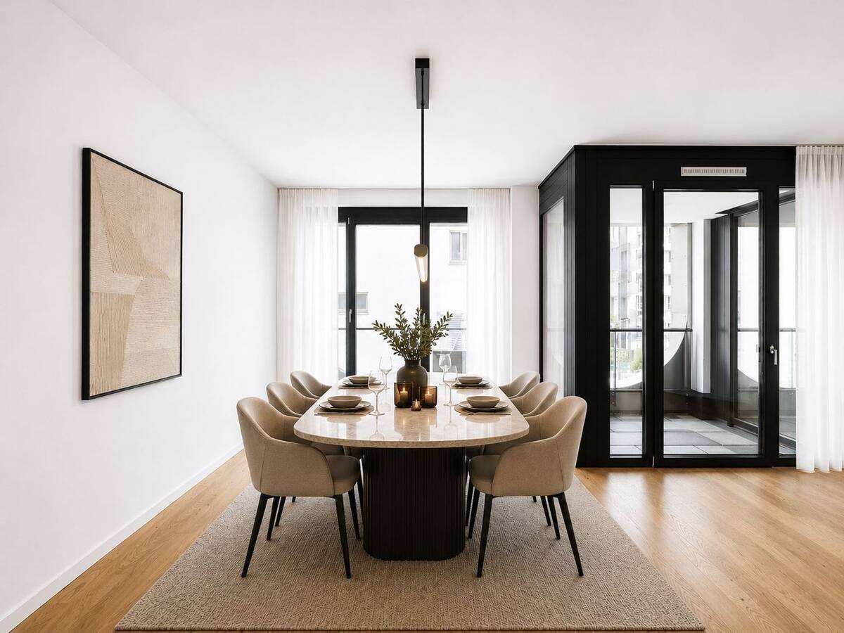 3-Zimmer Neubauwohnung im 2. Obergeschoss mit einzigartiger Deckenhöhe von 2,80 m – 74076 Heilbronn – Bild 1 von 7