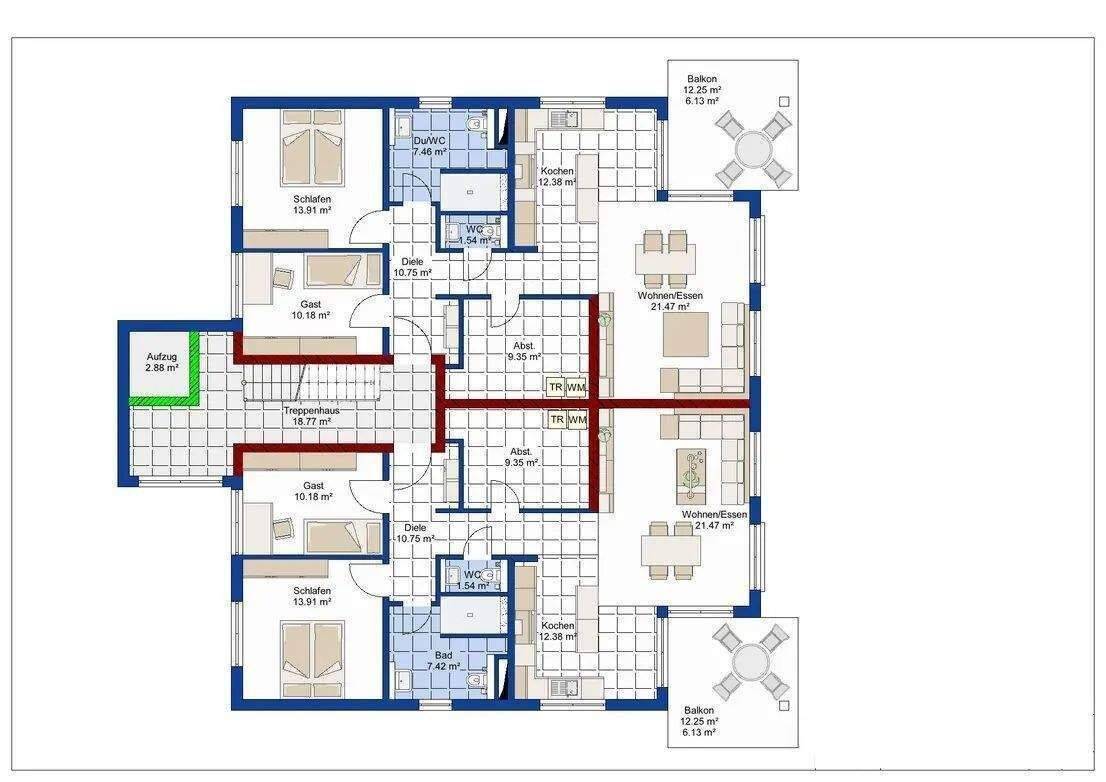 Exklusive 3-Zimmer-Neubauwohnung mit eigenem Garten – Wohnen im Grünen von Bad Kreuznach – Bad Kreuznach – Vorschaubild 3