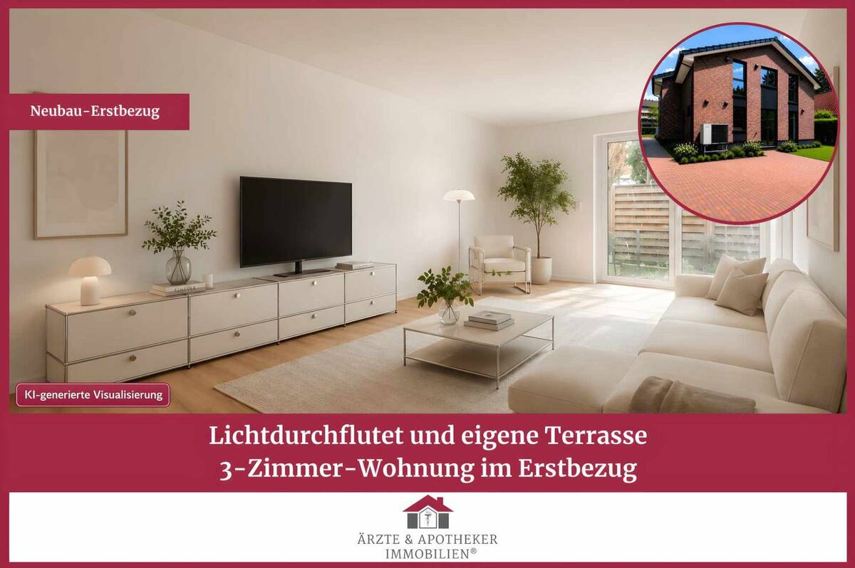 3-Zimmer-Neubauwohnung mit Terrasse in ruhiger Lage! – 22145 Hamburg – Bild 1 von 9
