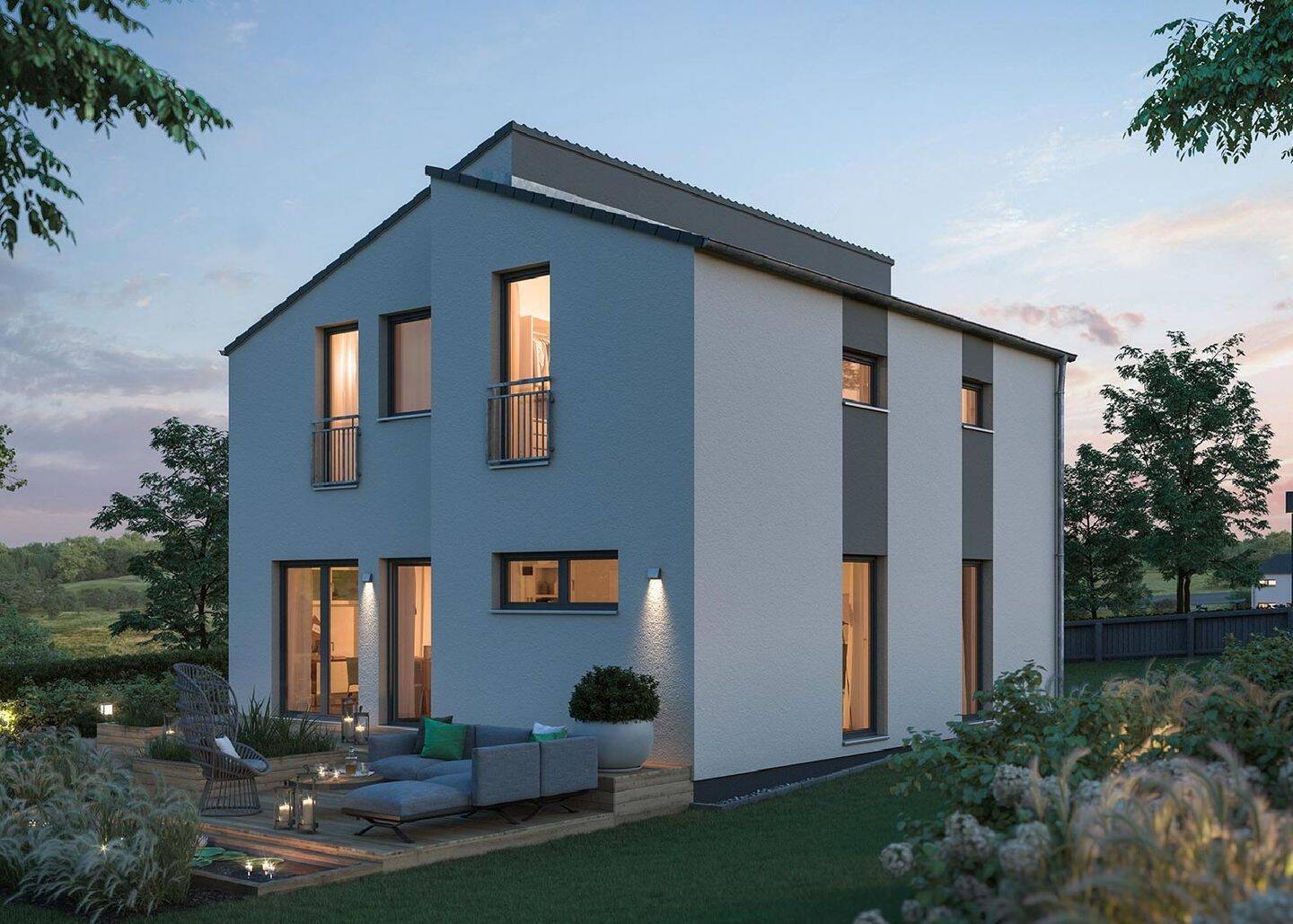Energieeffizienz trifft auf Architektur - Modernes Einfamilienhaus mit Pultdach