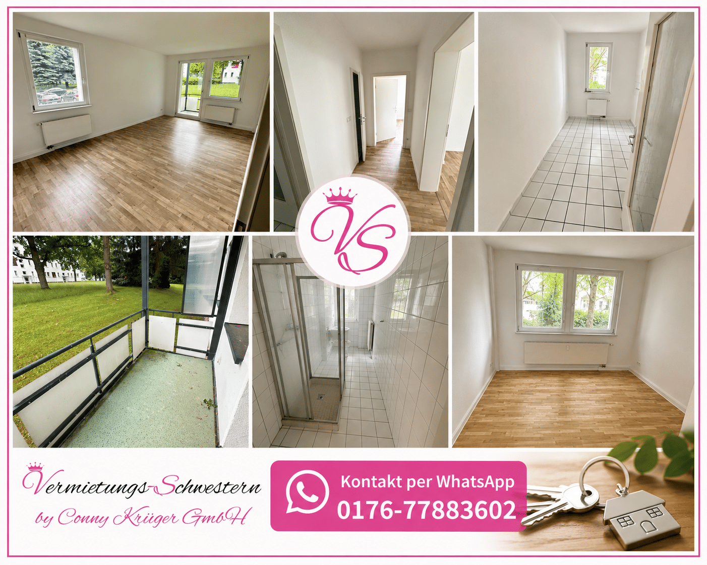 3-Zimmer-Wohlfühlwohnung mit Balkon und Tageslichtbad