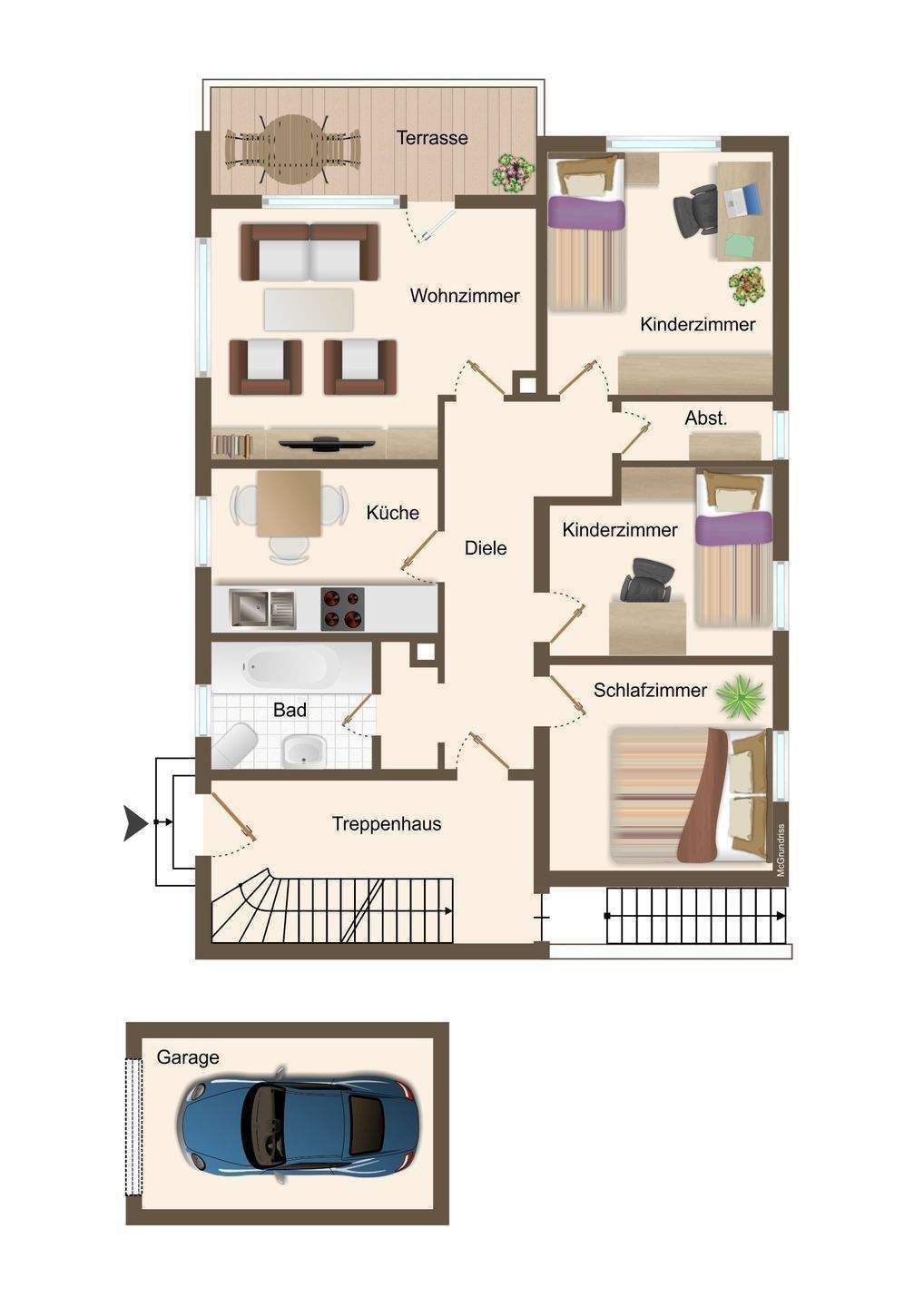Schönes Zweifamilienhaus mit vielen Möglichkeiten in Biessenhofen – Biessenhofen – Vorschaubild 9