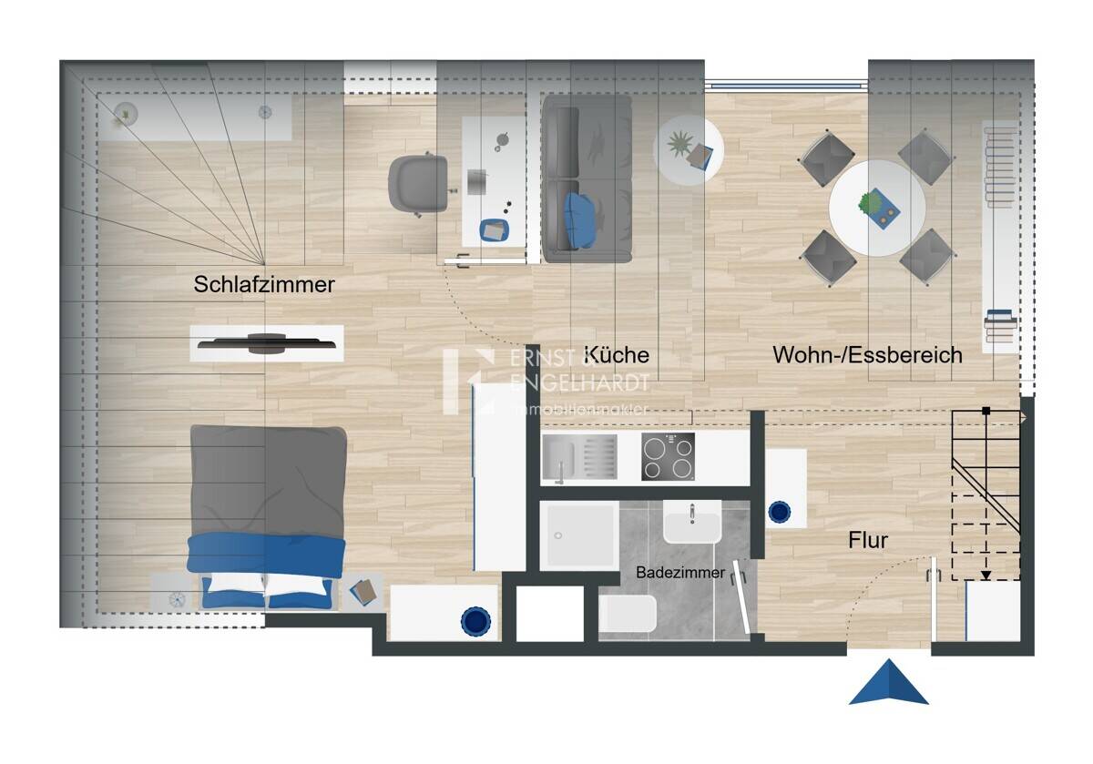 Attraktive 2,5-Zimmer-Maisonettewohnung in gepflegter Wohnanlage mit Stellplatz – Würzburg – Vorschaubild 9