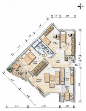 Für Kapitalanleger mit Weitblick: Großzügige 4-Zimmer-Wohnung mit gesicherter Vermietung – 68219 Mannheim – Vorschaubild 2