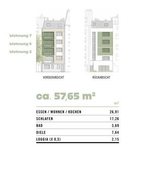 Modernisierte 2-Zimmer-Wohnung mit Loggia in attraktiver Kölner Lage! Kasparstraße 14, Köln - WE3 – 50670 Köln – Vorschaubild 2
