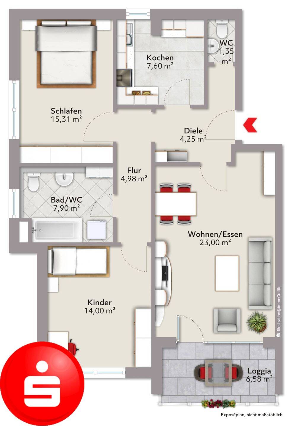 3-Zimmer-Erdgeschosswohnung in 97638 Mellrichstadt