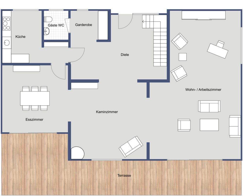 PROVISIONSFREI: EXKLUSIVE VILLA mit EINLIEGERWOHNUNG und EIGENEM PARK in naturnaher BESTLAGE – Solingen – Vorschaubild 5