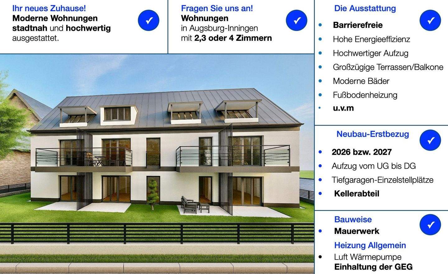 2 ZKB Wohnung Nr.: 8 im OG, 86199 Augsburg Stadtteil Inningen – Augsburg – Vorschaubild 3