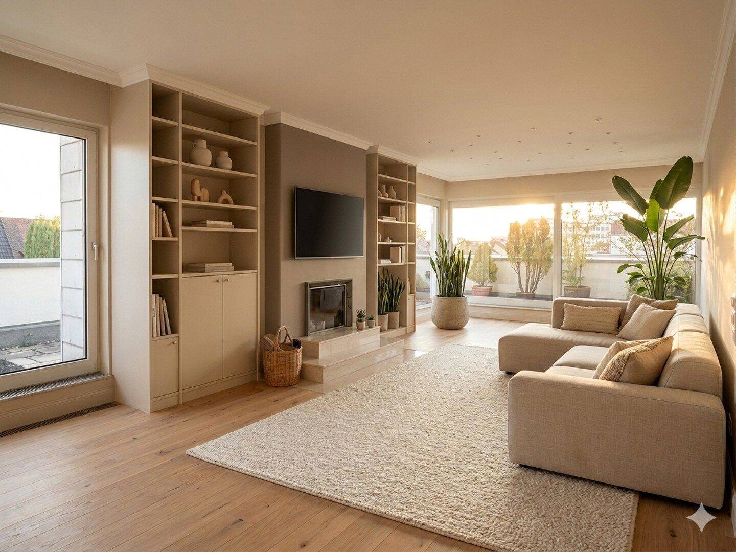 Einzigartige möblierte Penthouse Wohnung mit 147m2 Terrasse, Sauna, offener Kamin – Nürnberg – Vorschaubild 4