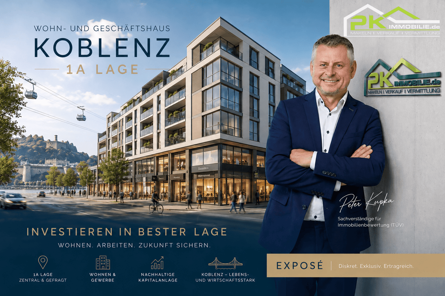 Top-Investment in Koblenz in A-Lage: Voll vermietetes Wohn- & Geschäftshaus mit 6,90% Rendite !