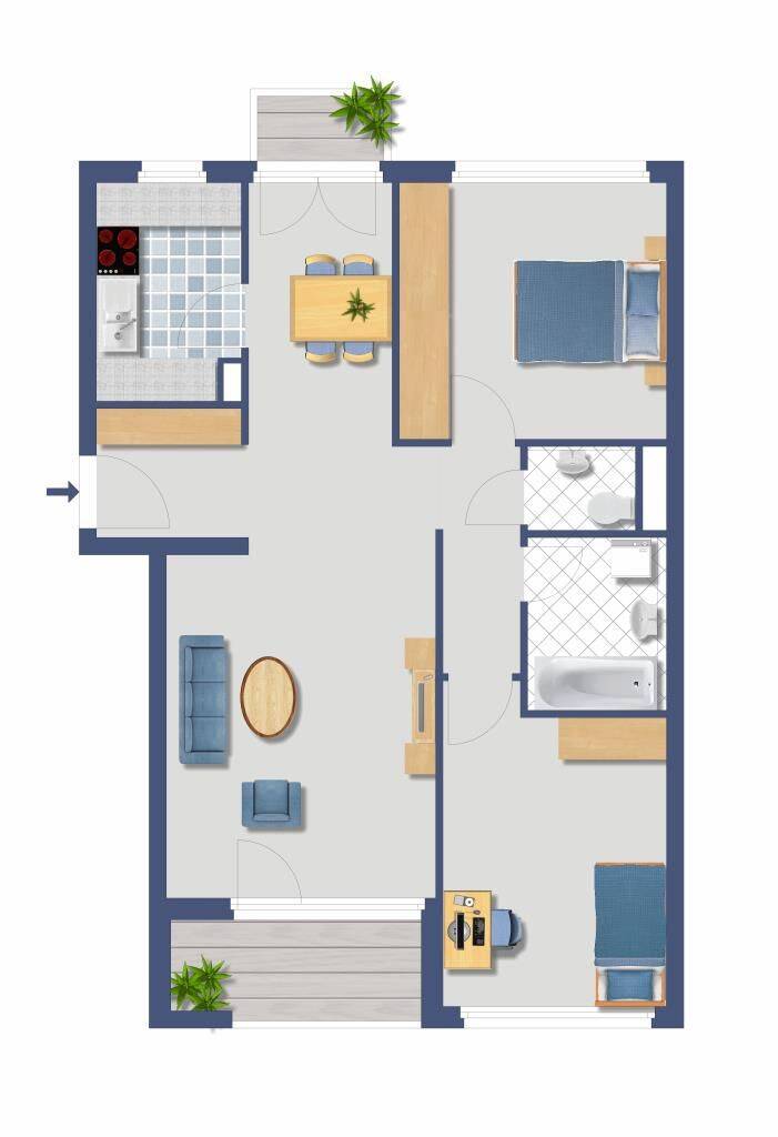 *VERMIETET!* Stuttgart-Plieningen, toll geschnittene 3,5-Zimmer Wohnung mit Balkon! – Stuttgart – Vorschaubild 5