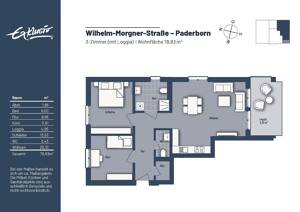 NEUBAU - 3-Zimmer Eigentumswohnung - 1.OG – 33100 Paderborn – Vorschaubild 2