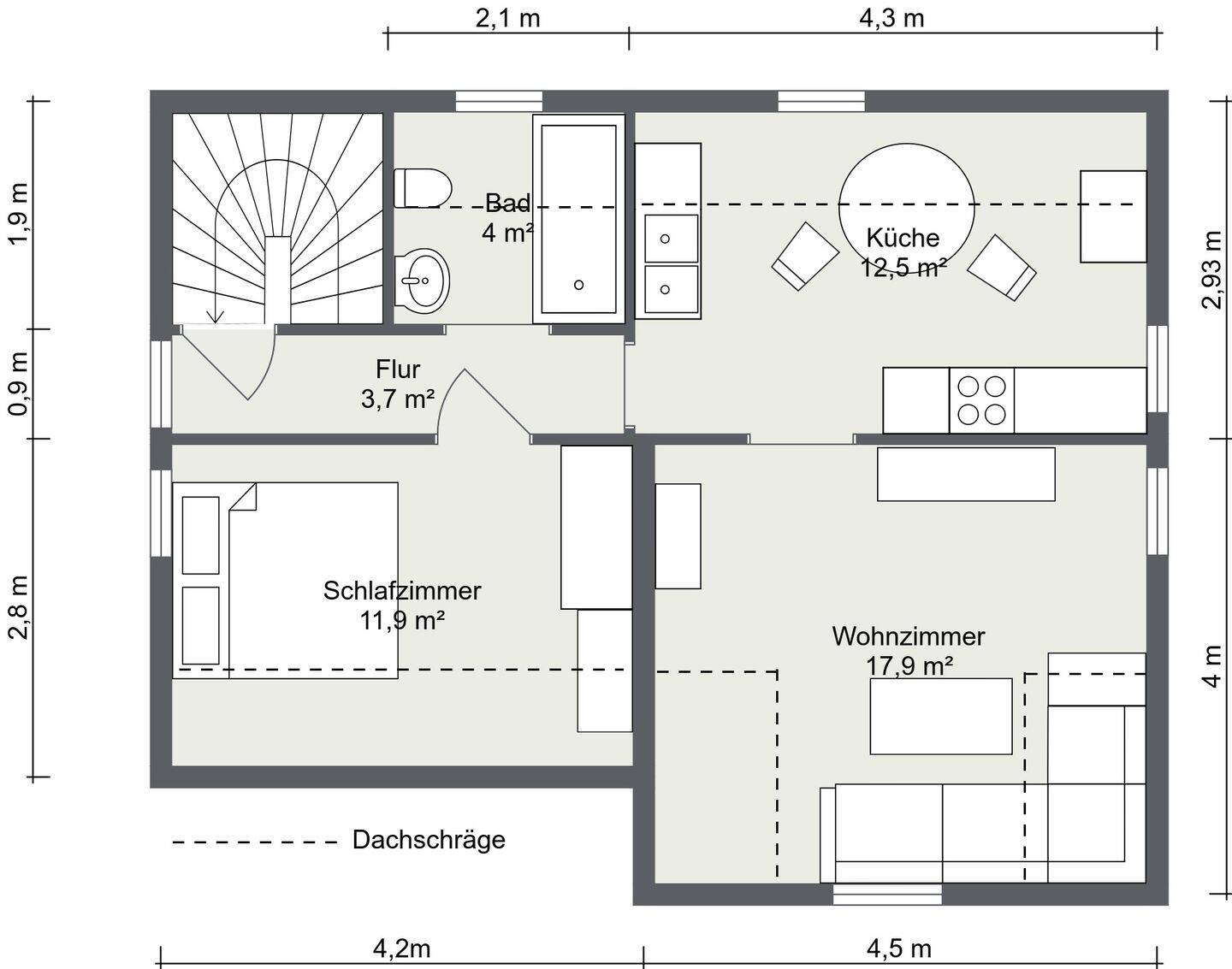 Wunderschöne 2,5 Zimmer Wohnung - Dachgeschoss in Jena-West – Jena – Vorschaubild 2