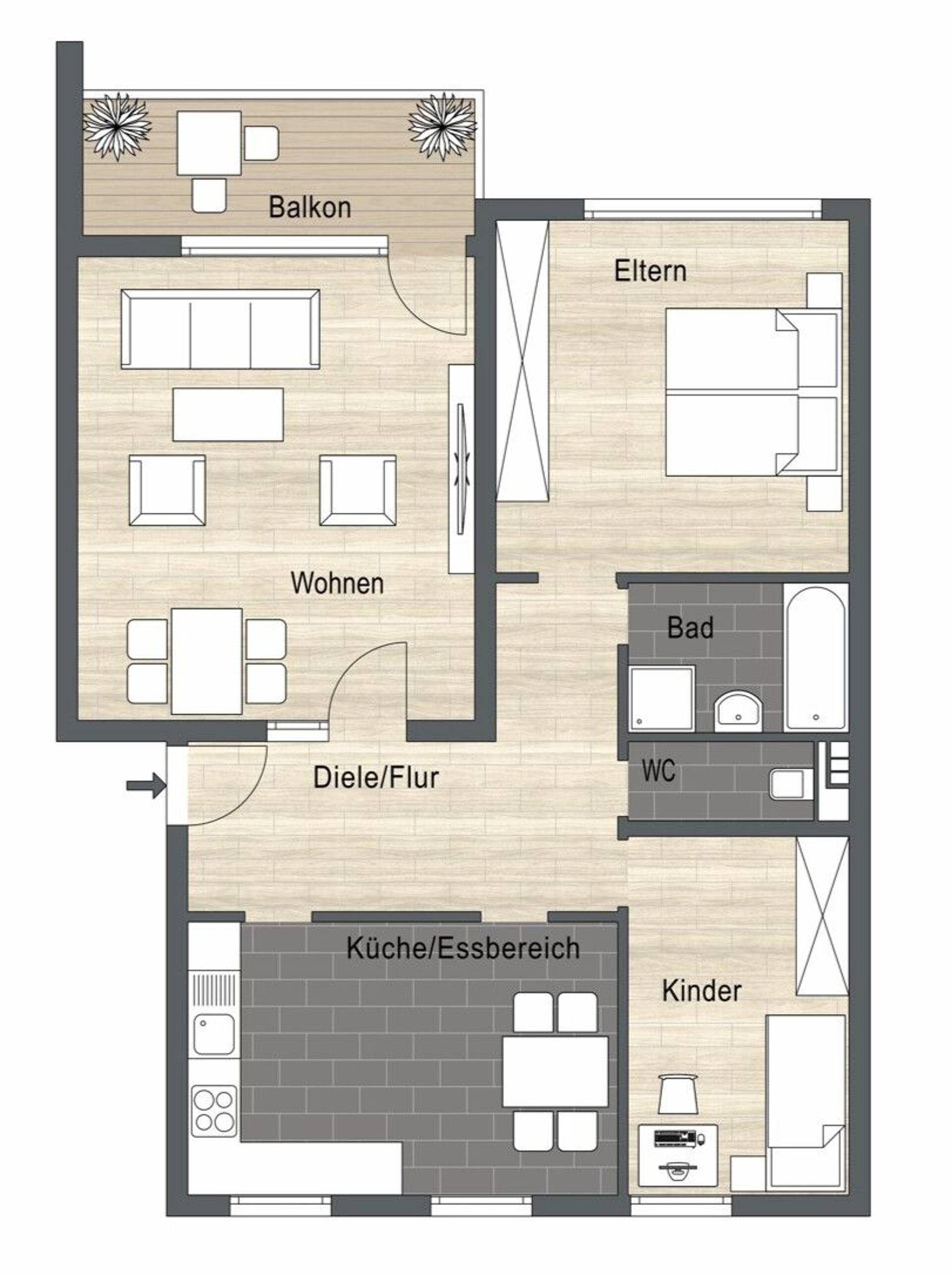 Erdgeschosswohnung in 74523 Schwäbisch Hall mit 85,45 m² kaufen