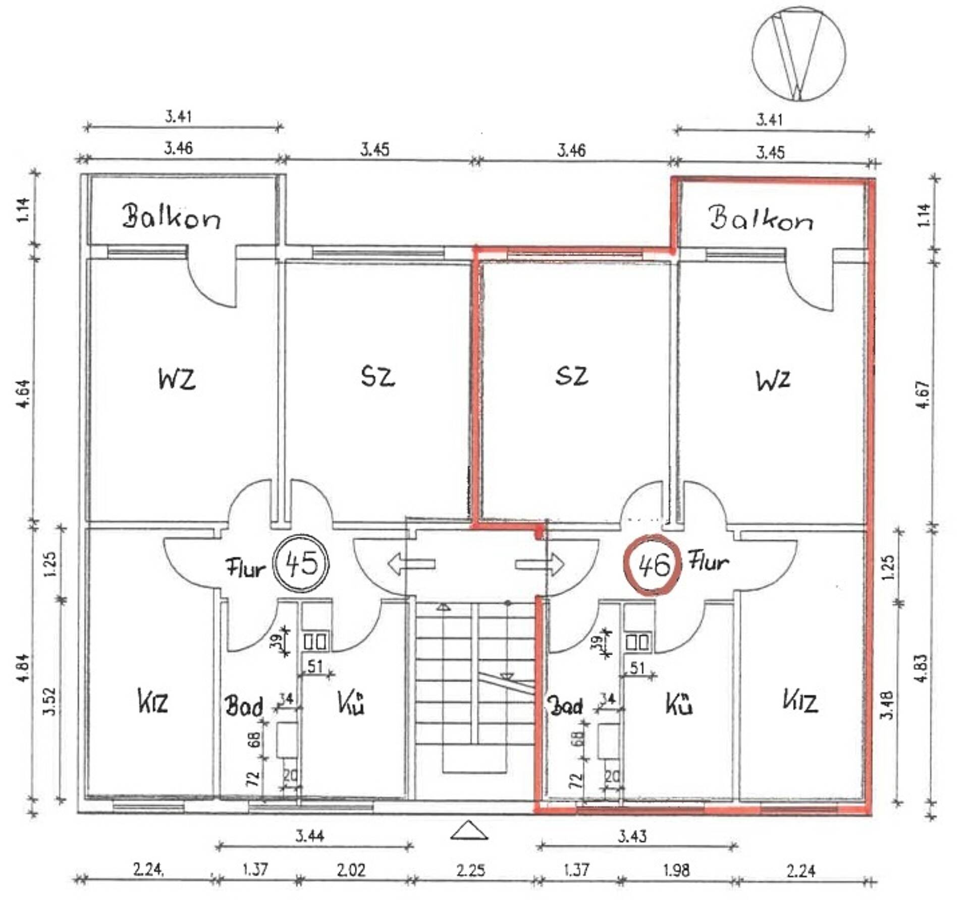 Etagenwohnung in 39108 Magdeburg mit 60 m² kaufen