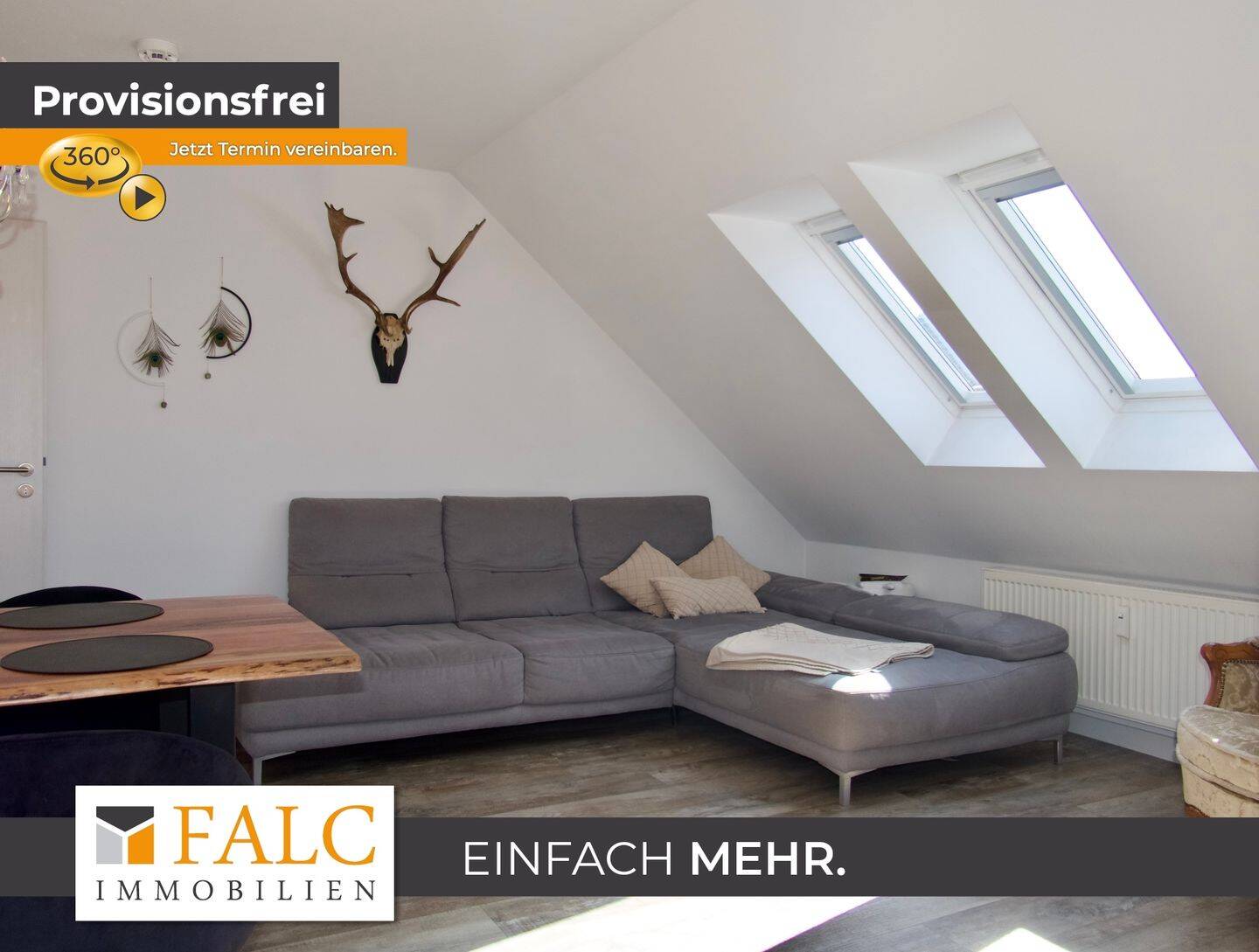 Einfach Mehr: Top 2-Zimmer-DG-Wohnung, modernisiert, EBK, Balkon, Garage. Ruhige Wohnlage.
