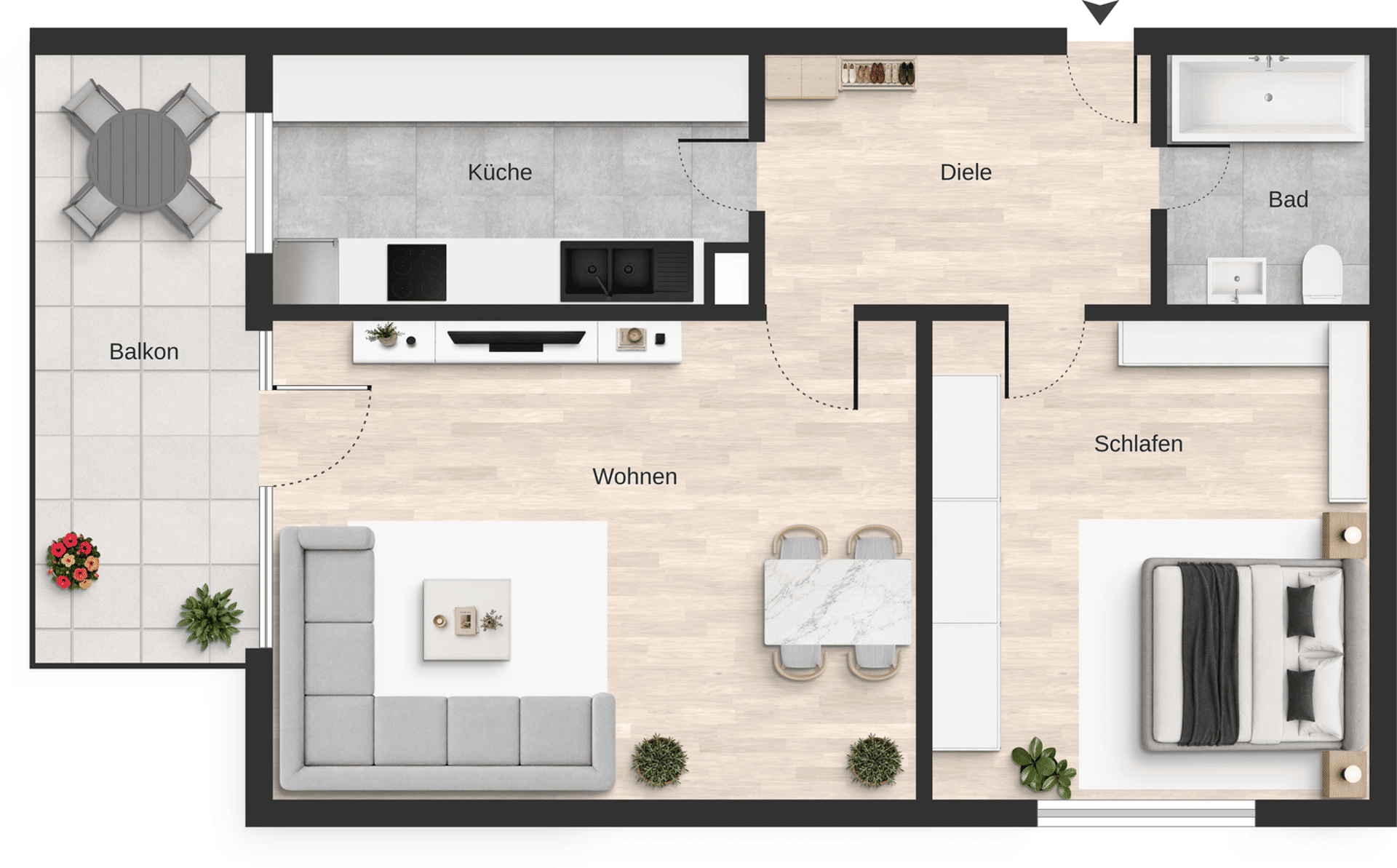 Etagenwohnung in 76227 Karlsruhe mit 67 m² kaufen
