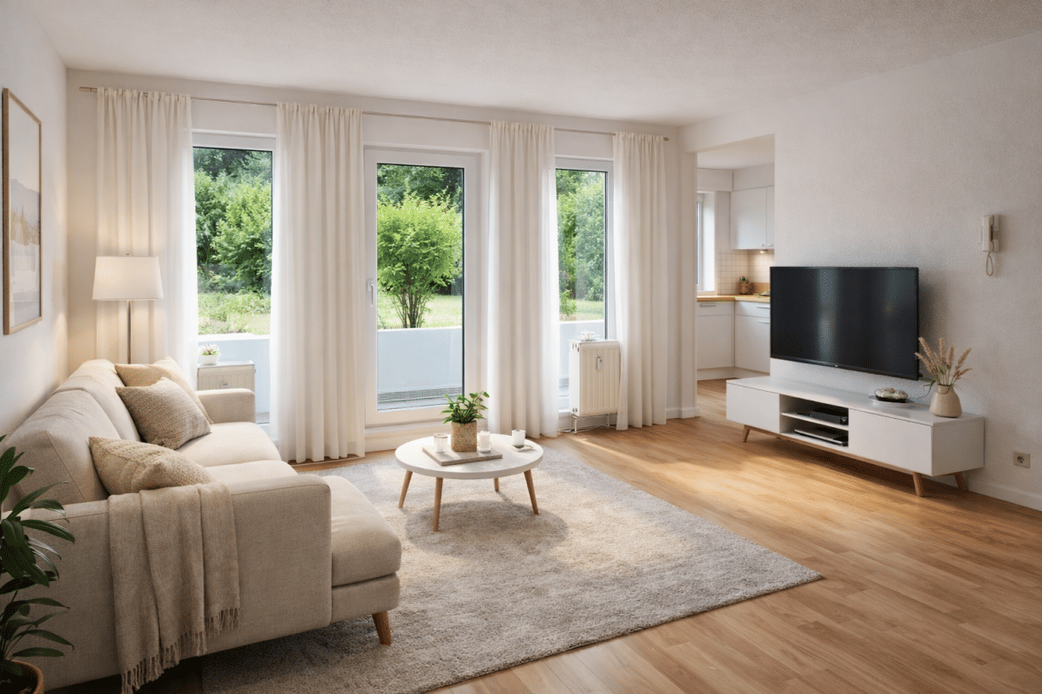 Attraktive 2-ZKB-Erdgeschosswohnung in gefragter Wohnlage von Saarbrücken-St. Arnual - mit Terrasse, Garten & Garage