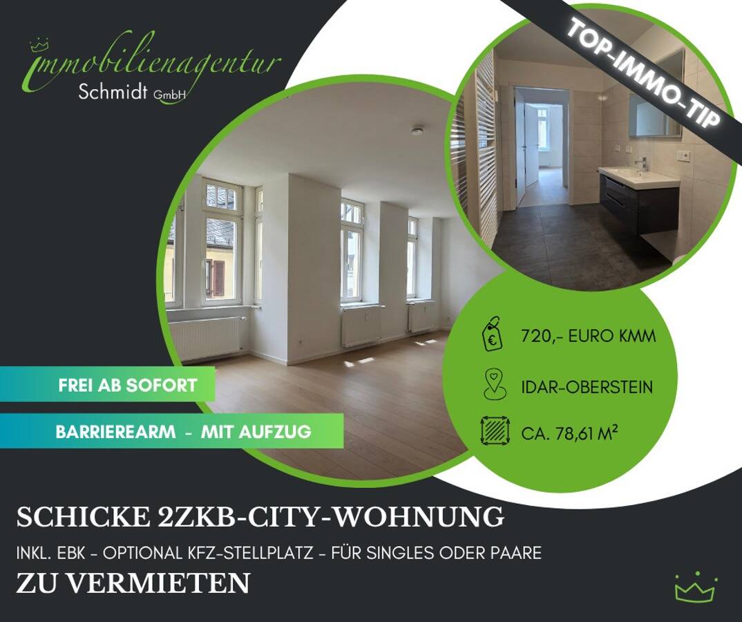 Schicke 2ZKB in historischer Stadtvilla, mit Aufzug, inkl. EBK, I-O!