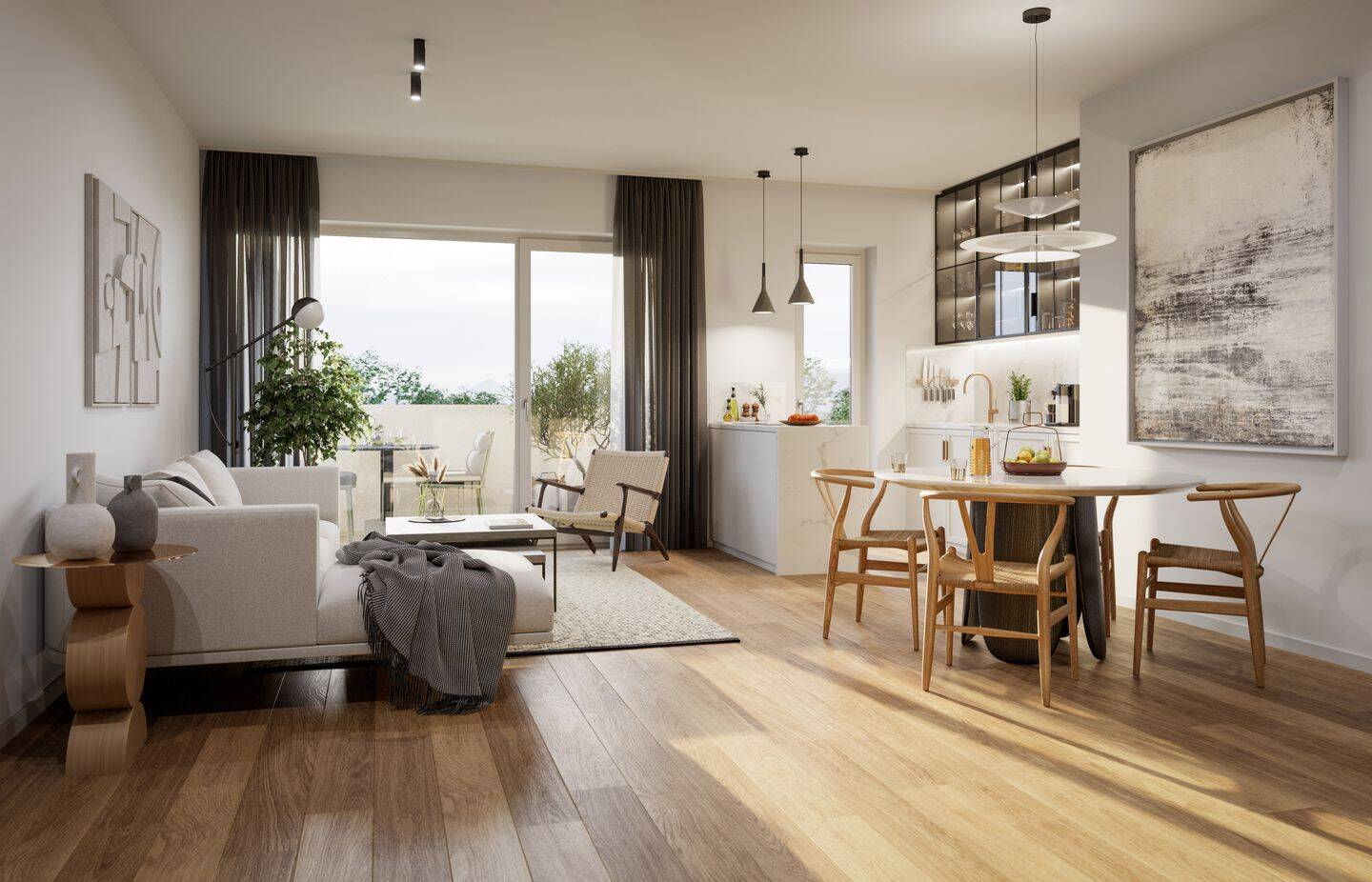 EXKLUSIVES NEUBAUPROJEKT | 3-Raum-Wohnung mit Balkon, klarer Raumaufteilung und zeitloser Eleganz – Leipzig – Vorschaubild 6