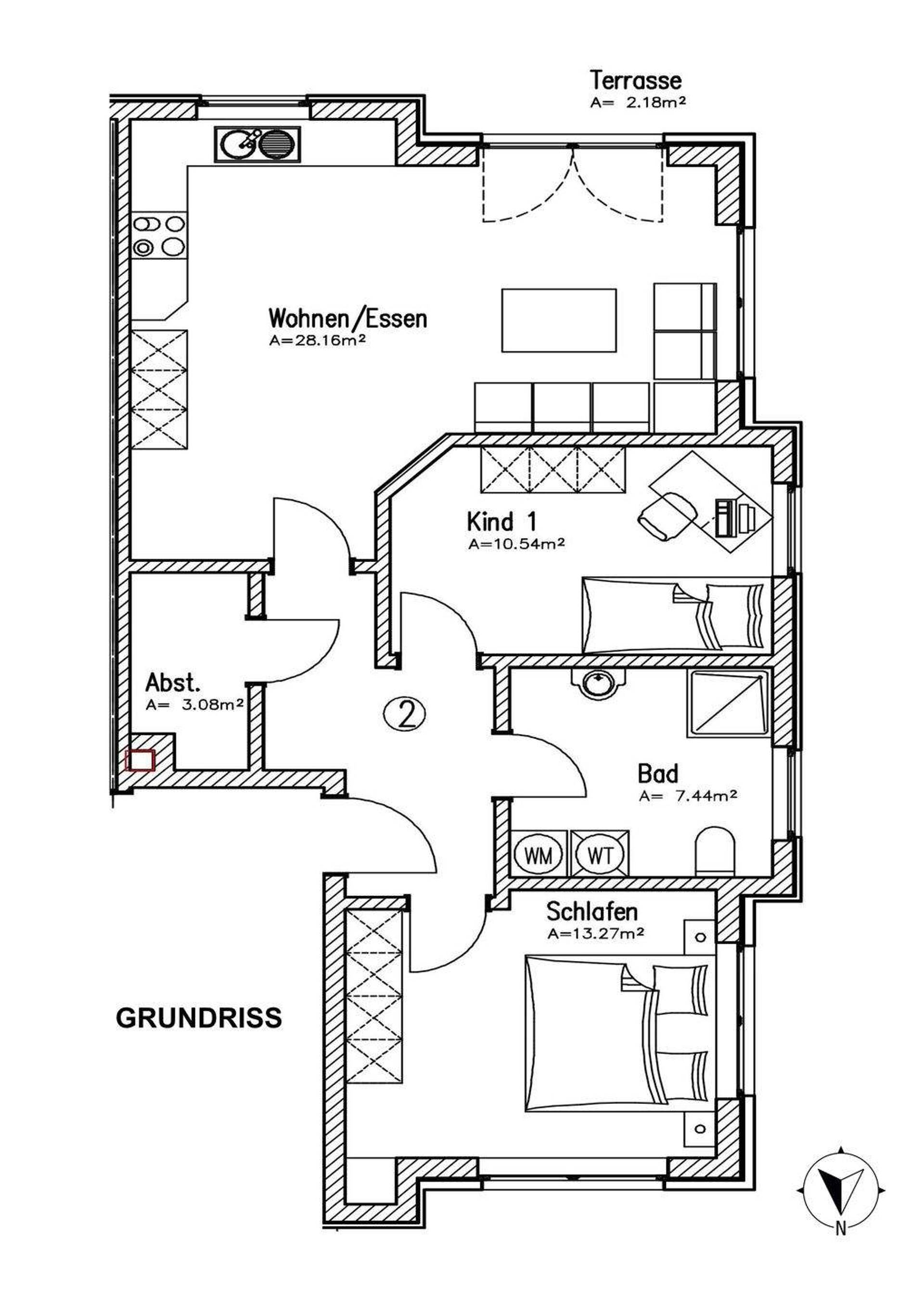 Erdgeschosswohnung in 25813 Husum mit 78 m² kaufen