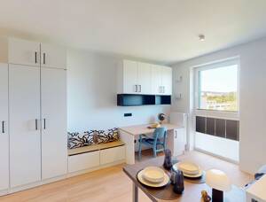 1 Monat mietrfei! Neubau-Studentenapartment im Quartillion - möbliert & top Lage! – 65197 Wiesbaden – Vorschaubild 3