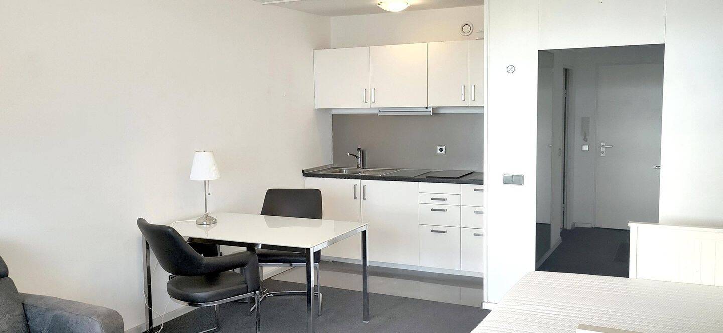 Freies, möbliertes Appartment, keine Provision, Loggia, Stadt-Alpenblick, U-Bahn im Haus, OEZ – München – Vorschaubild 8