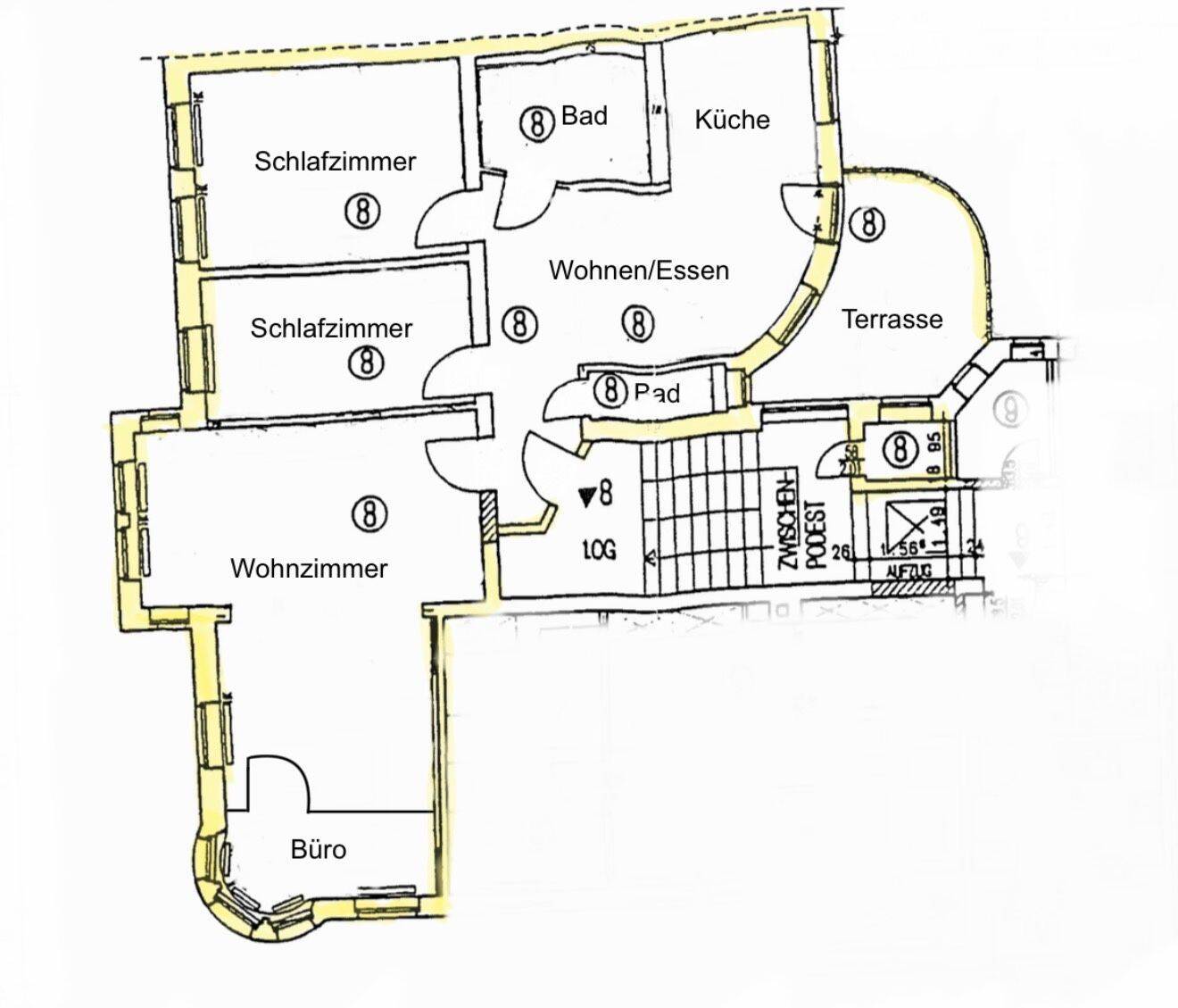 Großzügige Wohnung mit großer Terrasse & Aufzug in Chemnitz-Hilbersdorf – Chemnitz – Vorschaubild 2