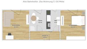 kernsanierte helle 2,5 Zimmer Wohnung (54 qm) – 44892 Bochum – Vorschaubild 6