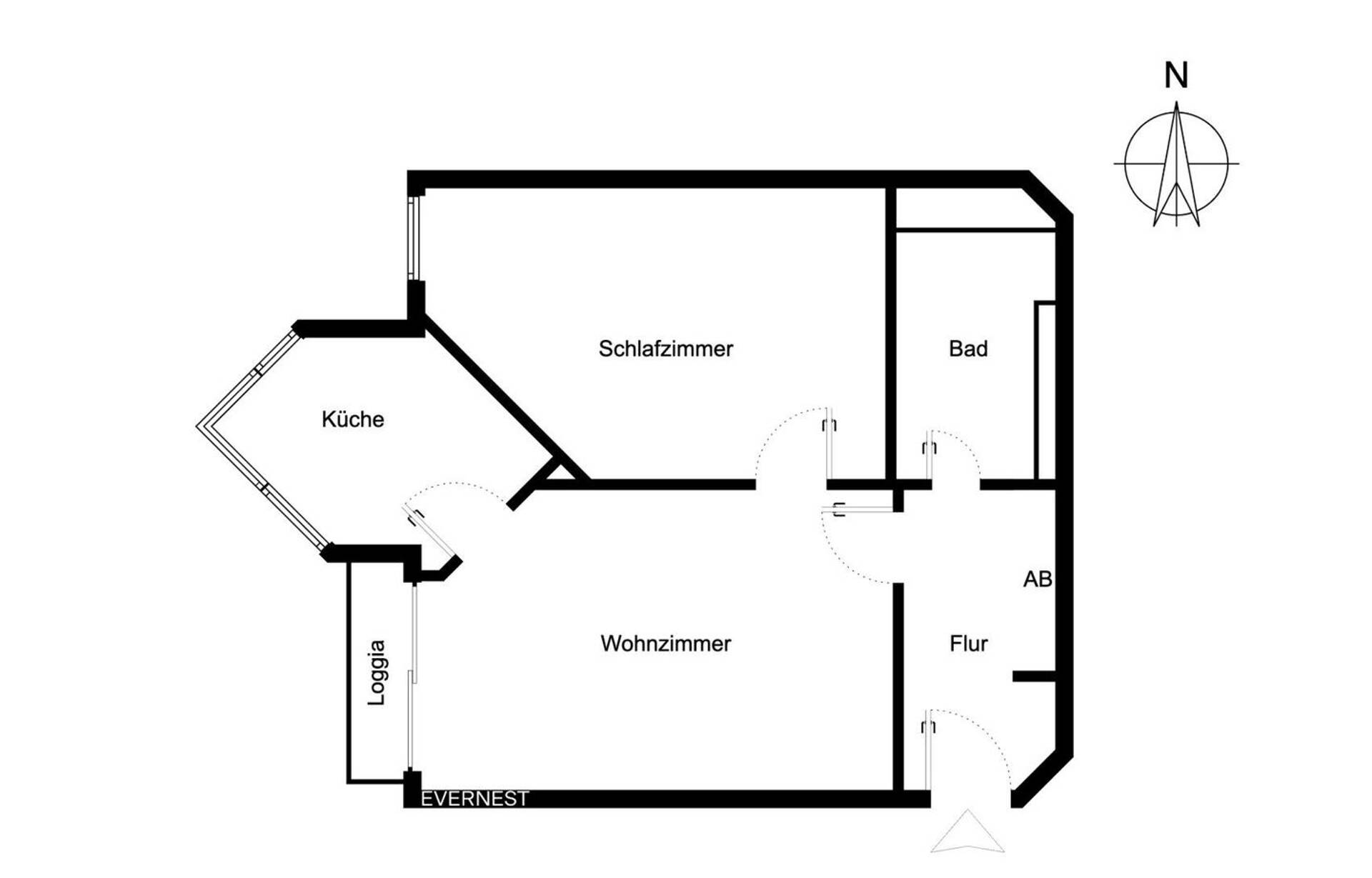 Etagenwohnung in 50674 Köln mit 50 m² kaufen