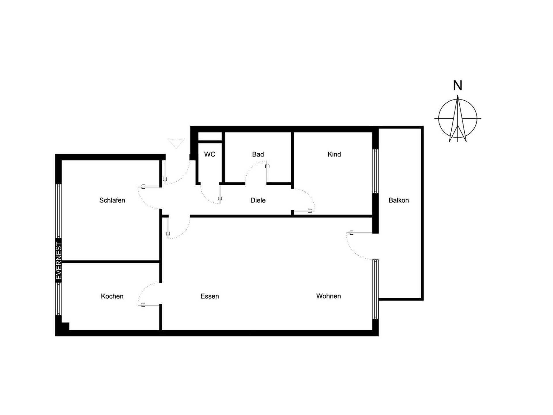 Etagenwohnung in 50735 Köln mit 83 m² kaufen