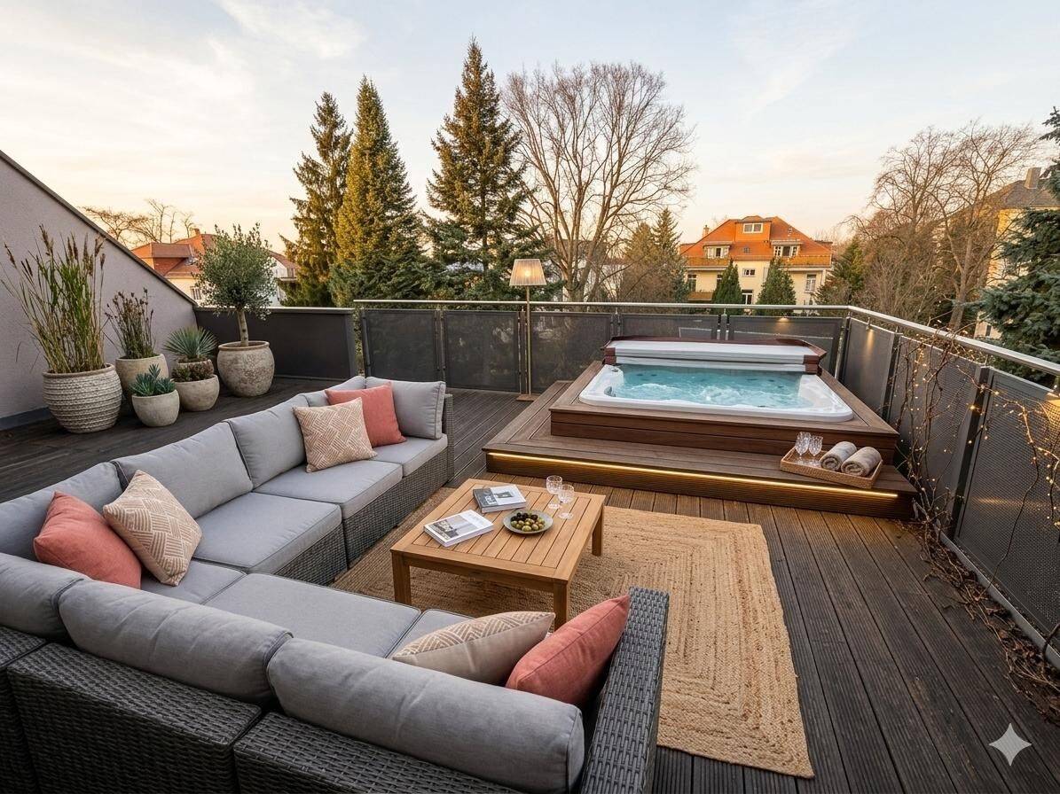 +++4-Zi-Luxus-Wohnung mit großer Terrasse und eigenem Garten+++