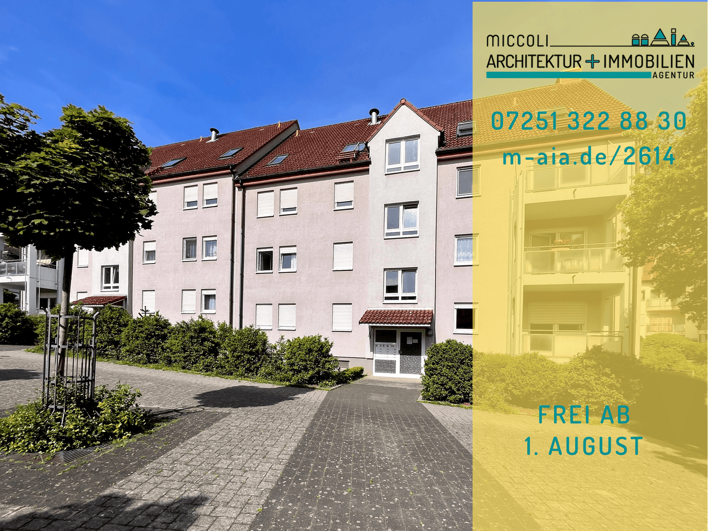 Bes. 13.7.: Helle Wohnung mit West-Balkon und Stellplatz in ruhiger Lage - für eine Einzelperson
