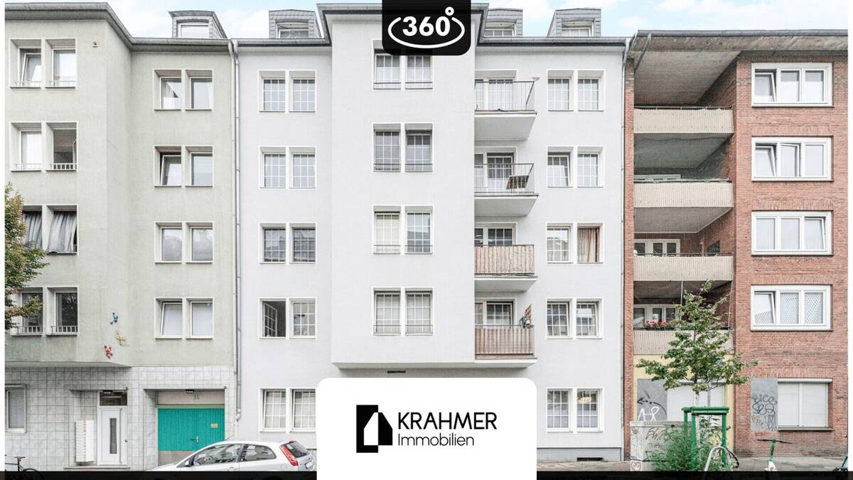 Düsseldorf-Flingern-Nord: Charmante Eigentumswohnung mit Loggia & flexiblem Grundriss – 40233 Düsseldorf – Bild 1 von 9