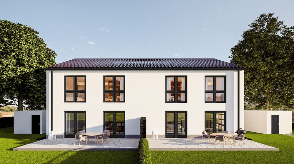 neue Doppelhaushälfte (Haus C) KFW 55 in der Ortsmitte – Hiltenfingen – Bild 1 von 7