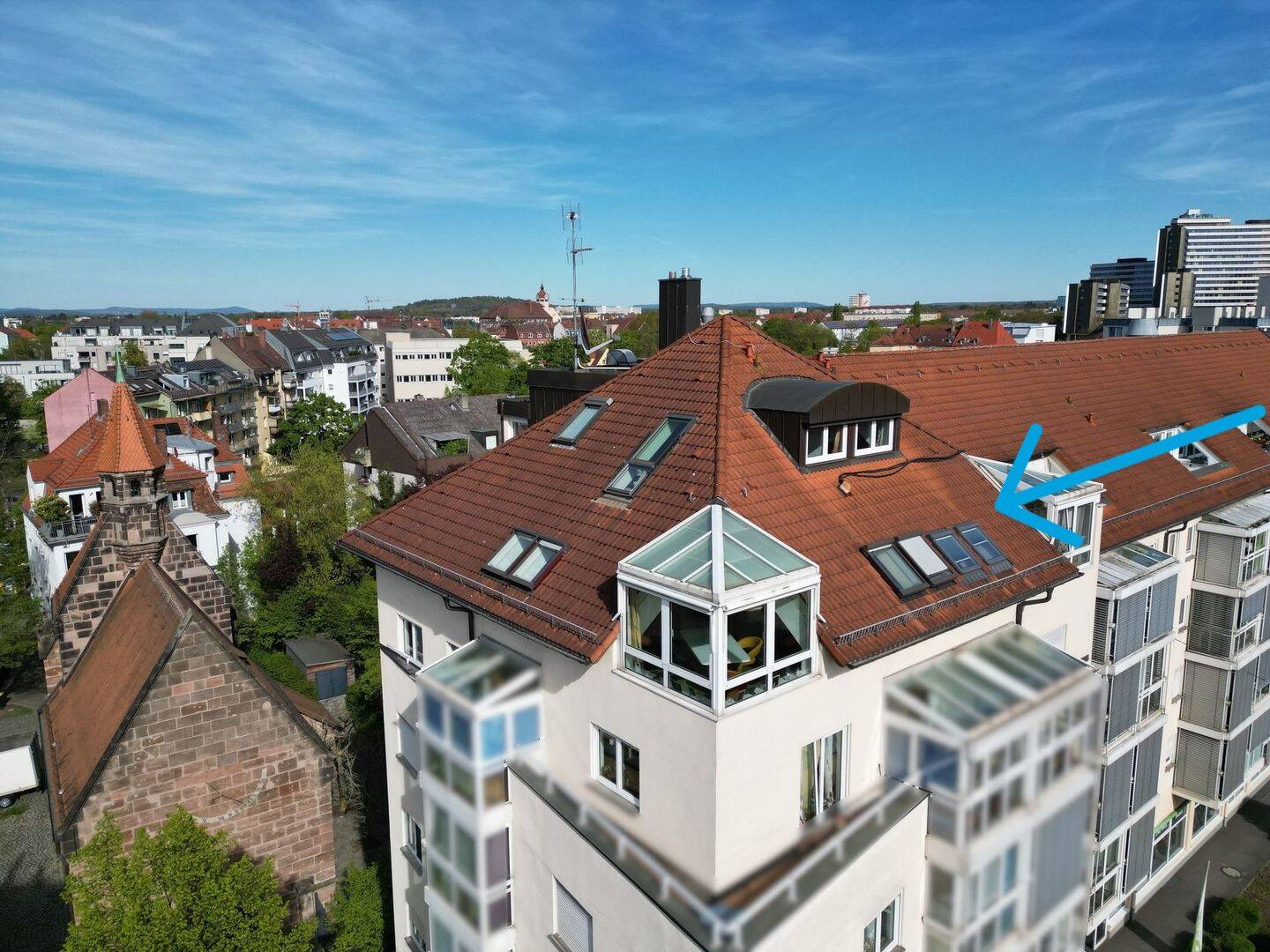 Ihr Logenplatz über den Dächern Nürnbergs - Außergewöhnliches Maisonette-Wunder mit Panoramablick