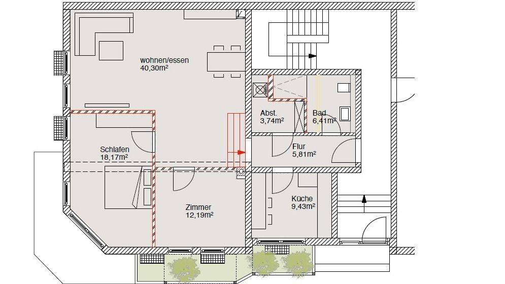 Neuwertige Wohnung in Flieden mit viel Platz