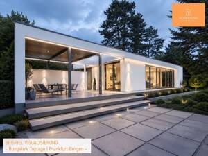 Architektonischer Eckbungalow mit Doppelgarage + großem Grundstück in bester Hanglage von Frankfurt – 60388 Frankfurt am Main – Vorschaubild 2