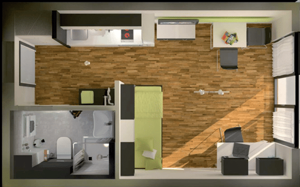 Kapitalanlage: i-live Mikroapartment mit Balkon in Nürnberg – Nürnberg – Vorschaubild 3