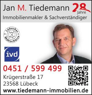 Freie gepflegte 2 Zimmer ETW im dritten Stock (Fahrstuhl) mit Balkon – 23556 Lübeck – Vorschaubild 2