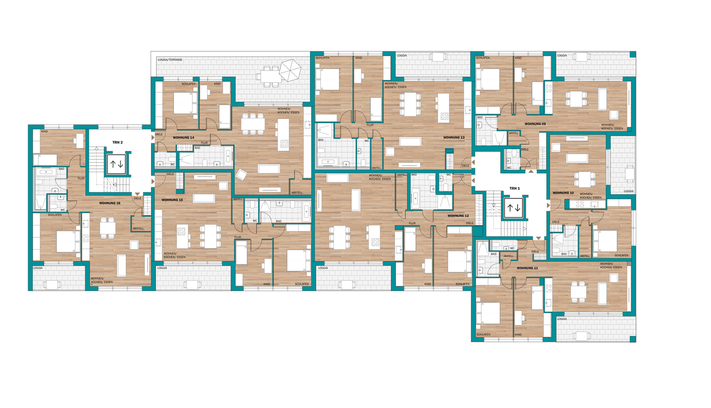 3-Zimmer-Neubauwohnung in Mannheim-Waldhof – Mannheim – Vorschaubild 3