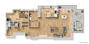 Extravaganter Wohntraum! Luxuriöse 5,5 Zimmer-Maisonette für gehobene Ansprüche! – 70569 Stuttgart – Vorschaubild 3
