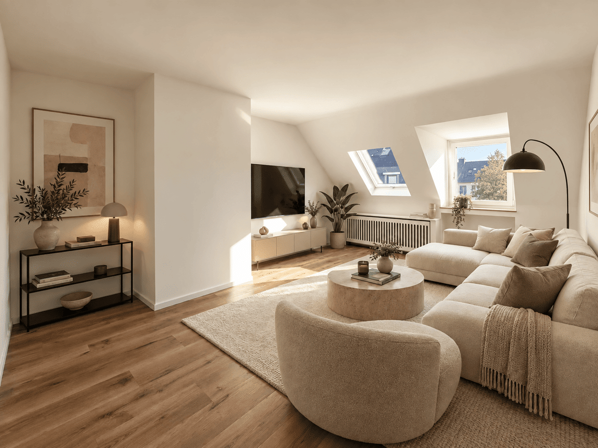 Oberkassel: Erstbezug nach Sanierung - lichtverwöhnte 2-Zimmer-Wohnung mit Balkon und Einbauküche! – 40545 Düsseldorf – Bild 1 von 9