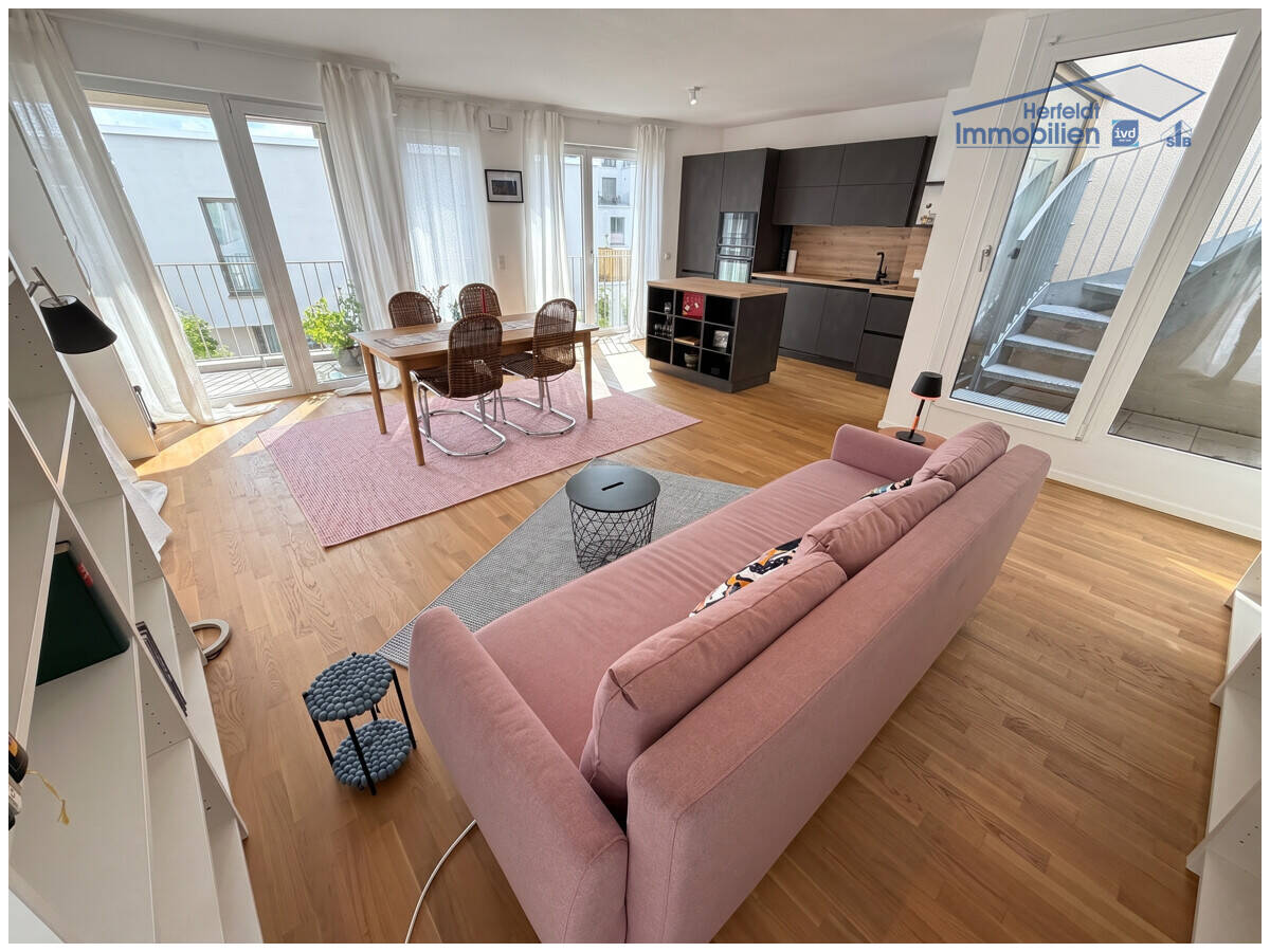 Möblierte 2-ZKB-Luxus-Neubauwohnung mit Südwest-Terrasse & TG-Stellplatz am Papierbach - bezugsfrei – Landsberg am Lech – Vorschaubild 4